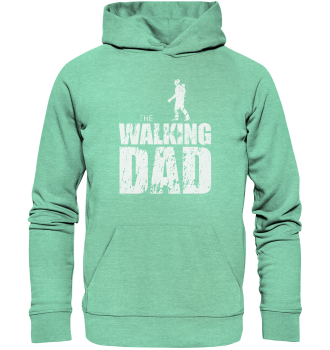 Organic Hoodie - The Walking Dad - Trage DAD1 - L - Mid Heather Green XS front light