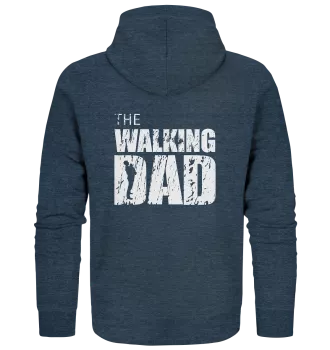 Organic Zipper - The Walking Dad - Trage DAD3 - L - Dark Heather Blue XS back light