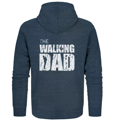 Organic Zipper - The Walking Dad - Trage DAD3 - L - Dark Heather Blue XS back light