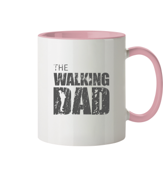 Tasse - The Walking Dad - Trage DAD3 - D - zweifarbig - Altrosa 330ml front dark