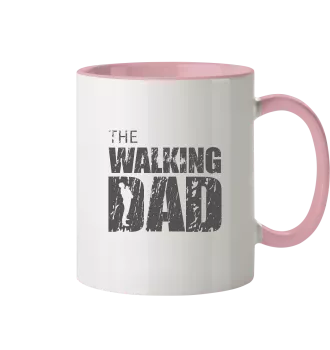 Tasse - The Walking Dad - Trage DAD3 - D - zweifarbig - Altrosa 330ml front dark