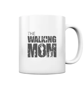 Tasse - glossy - The Walking Mom - Trage MOM2 - D - White glossy 330ml front dark