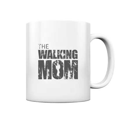 Tasse - glossy - The Walking Mom - Trage MOM2 - D - White glossy 330ml front dark