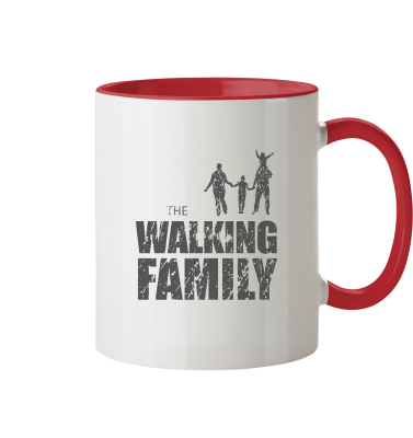 Tasse - The Walking Family - FAMILY1 - D - zweifarbig - Rot 330ml front dark