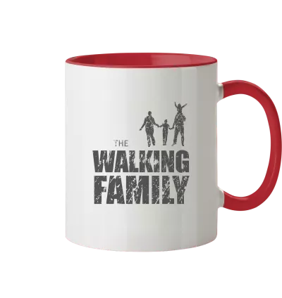 Tasse - The Walking Family - FAMILY1 - D - zweifarbig - Rot 330ml front dark