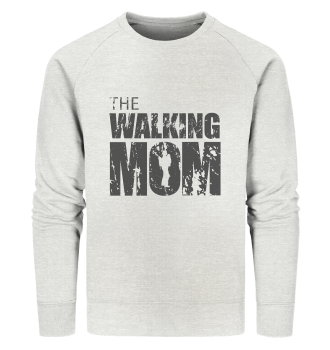 Organic Sweatshirt - The Walking Mom - Trage MOM2 - D - Cream Heather Grey S front dark