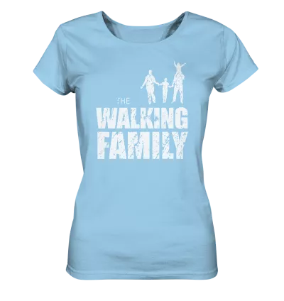 Ladies Organic Shirt - The Walking Family - FAMILY1 - L - Sky Blue S front light