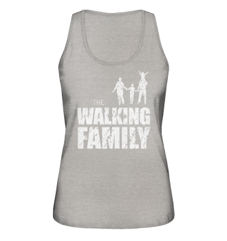 Ladies Organic Tank-Top - The Walking Family - FAMILY1 - L - Heather Grey S front light