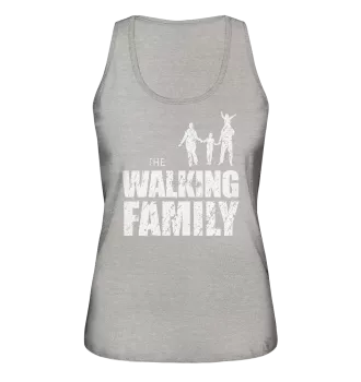 Ladies Organic Tank-Top - The Walking Family - FAMILY1 - L - Heather Grey S front light