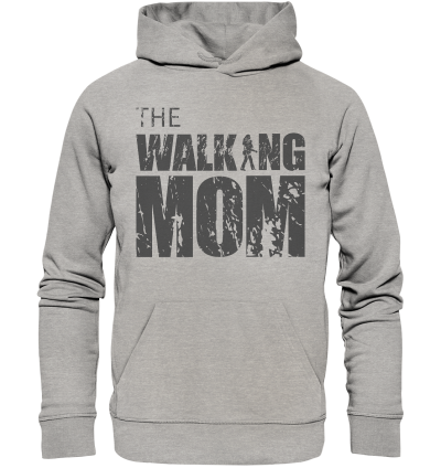 Organic Basic Hoodie - The Walking Mom - Trage MOM3-D - Heather Grey XS front dark