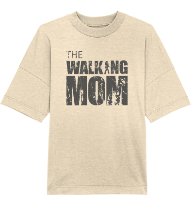 Organic Oversize Shirt - The Walking Mom - Trage MOM3-D - Natural Raw XS front dark