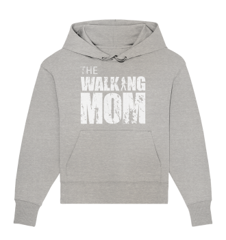 Organic Oversize Hoodie - The Walking Mom - Trage MOM3 - Heather Grey S front light