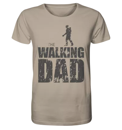 Organic Shirt - The Walking Dad - Trage Top-D - Desert Dust XS front dark