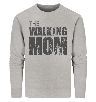 Organic Sweatshirt - The Walking Mom - Trage MOM3-D - Heather Grey S front dark