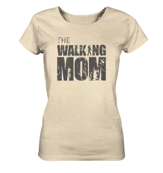 Ladies Organic Shirt - The Walking Mom - Trage MOM3-D - Natural Raw S front dark