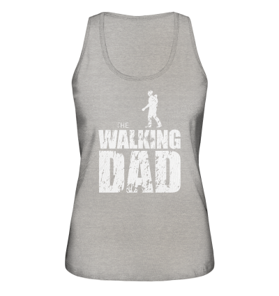 Ladies Organic Tank-Top - The Walking Dad - Trage DAD1 - L - Heather Grey S front light