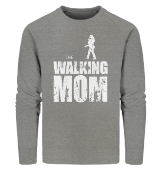 Organic Sweatshirt - The Walking Mom - Trage MOM1 - L - Mid Heather Grey S front light