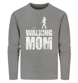 Organic Sweatshirt - The Walking Mom - Trage MOM1 - L - Mid Heather Grey S front light