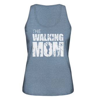 Ladies Organic Tank-Top - The Walking Mom - Trage MOM2 - L - Mid Heather Blue S front light