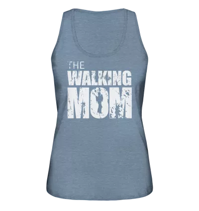 Ladies Organic Tank-Top - The Walking Mom - Trage MOM2 - L - Mid Heather Blue S front light