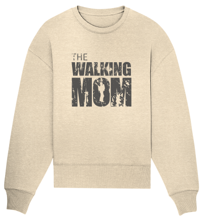 Organic Oversize Sweatshirt - The Walking Mom - Trage MOM2 - D - Natural Raw S front dark