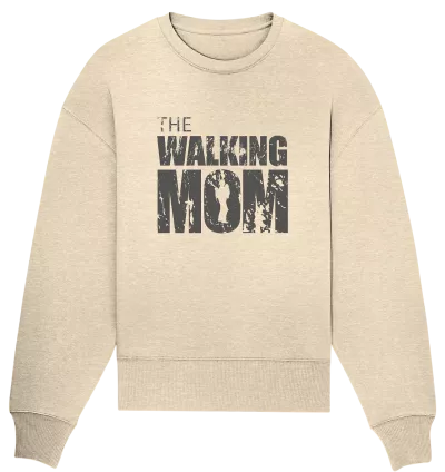 Organic Oversize Sweatshirt - The Walking Mom - Trage MOM2 - D - Natural Raw S front dark