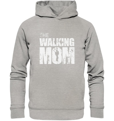 Organic Fashion Hoodie - The Walking Mom - Trage MOM2 - L - Heather Grey XS front light