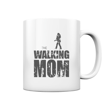 Tasse - glossy - The Walking Mom - Trage MOM1 - D - White glossy 330ml front dark