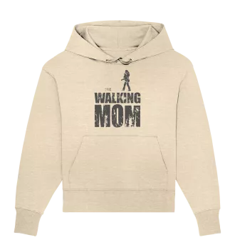 Organic Oversize Hoodie - The Walking Mom - Trage MOM1 - D - Natural Raw S front dark