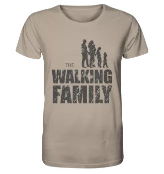 Organic Shirt - The Walking Family - FAMILY2-D - Desert Dust XS front dark