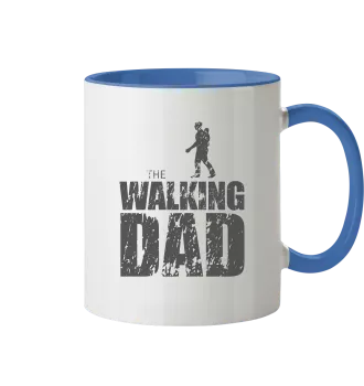 Tasse - The Walking Dad - Trage DAD1 - D - zweifarbig  - Cambridge Blue 330ml front dark