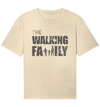 Organic Relaxed Shirt - The Walking Family - FAMILY3-D - Natural Raw XS front dark