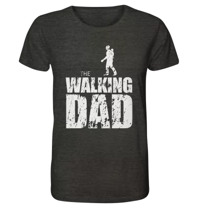 Organic Shirt  - The Walking Dad - Trage DAD1 - L meliert - Dark Heather Grey XS front light