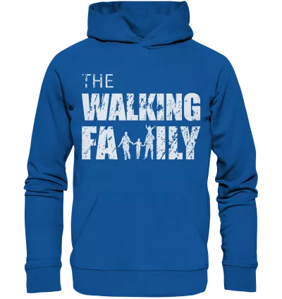 Organic Basic Hoodie - The Walking Family - FAMILY3 - Royal Blue XS front light