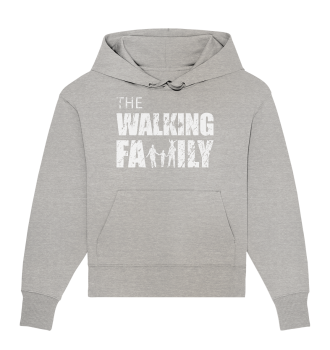 Organic Oversize Hoodie - The Walking Family - FAMILY3 - Heather Grey S front light Organic Oversize Hoodie - The Walking Family - FAMILY3 - Heather Grey S front light