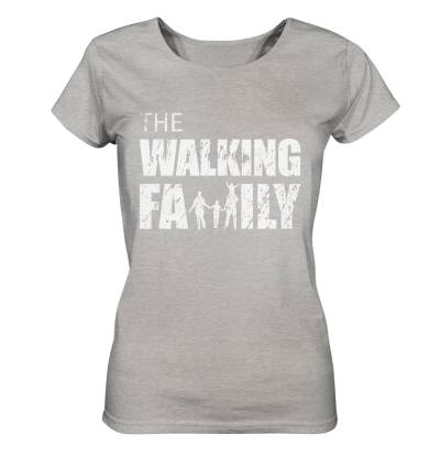 Ladies Organic Shirt - The Walking Family - FAMILY3 - meliert - Heather Grey S front light