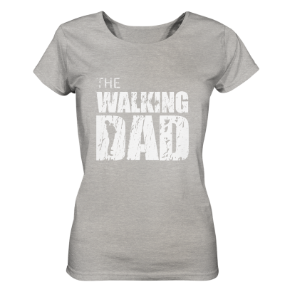 Ladies Organic Shirt - The Walking Dad - Trage DAD3 - L - meliert - Heather Grey S front light