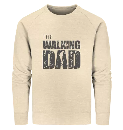 Organic Sweatshirt - The Walking Dad - Trage DAD2 - D - Natural Raw S front dark